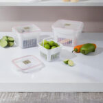 ظرف فریزری سبددار ایزی‌لاک مربع کوچک - کد 612