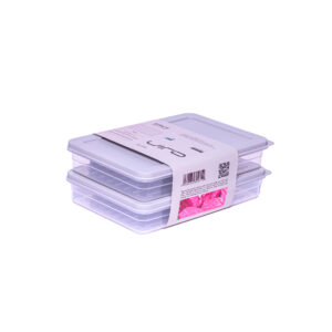 ظرف فریزری اسپیس پک دوتایی حجم 800 میلی لیتر کد 1011