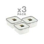 پک سه عددظرف فریزری ایزی لاک مربع دو