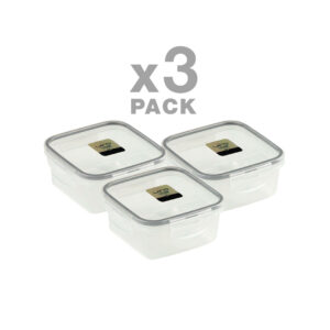 پک سه عددظرف فریزری ایزی لاک مربع دو