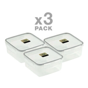 پک سه عدد ظرف فریزری ایزی لاک مربع سه