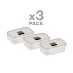 پک سه عدد ظرف فریزری ایزی لاک مستطیل یک - Image 2