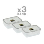 پک سه عدد ظرف فریزری ایزی لاک مستطیل دو